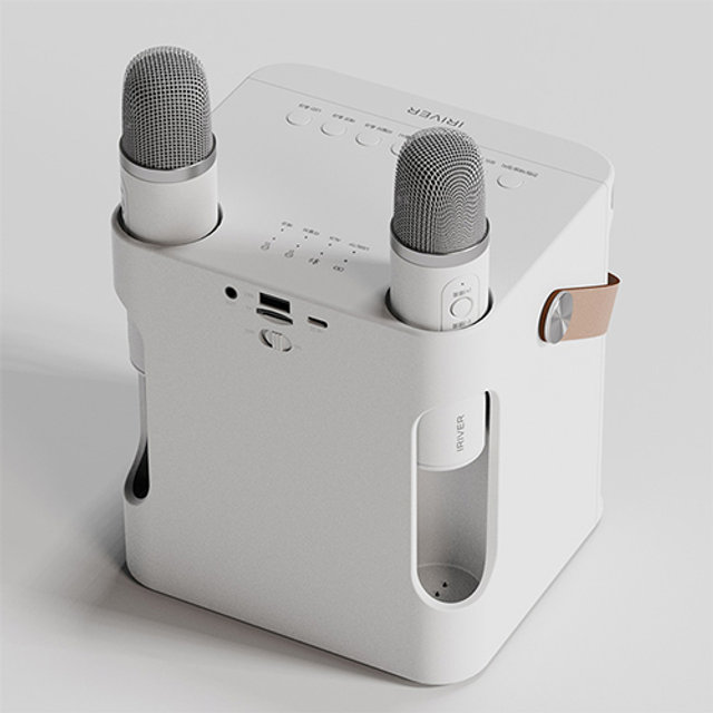 [비밀특가] 아이리버 홈파티 휴대용 듀얼마이크 노래방 스피커 BTS-805