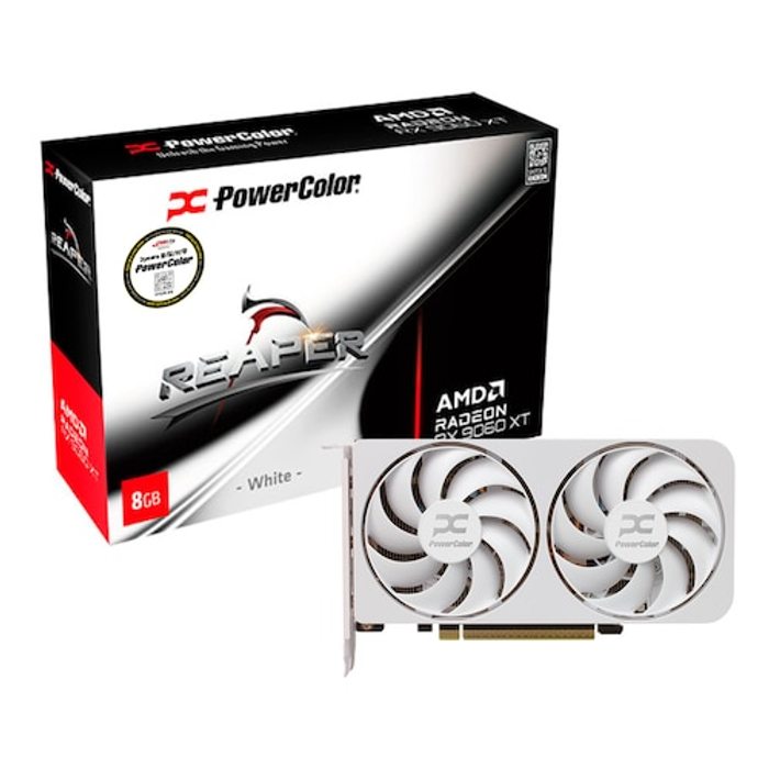POWERCOLOR PowerColor 라데온 RX 9060 XT Reaper White D6 8GB 대원씨티에스
