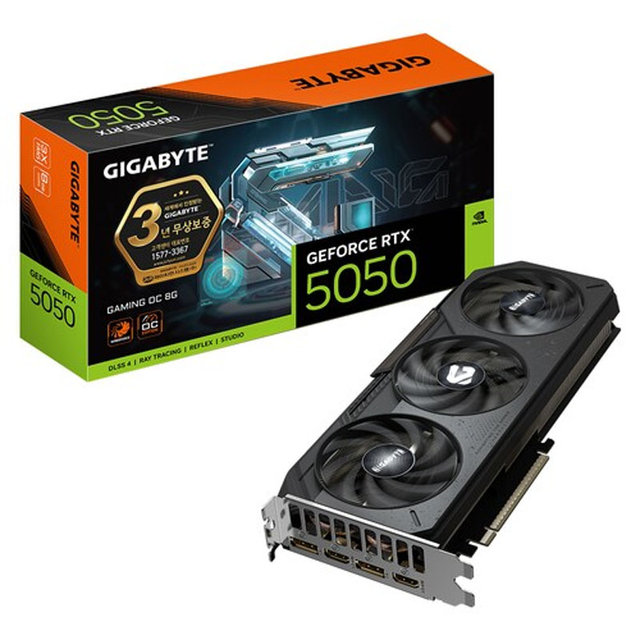 GIGABYTE 지포스 RTX 5050 GAMING OC D6 8GB 제이씨현.*
