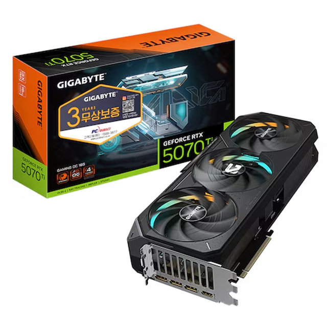 GIGABYTE 지포스 RTX 5070 Ti GAMING OC D7 16GB 피씨디렉트.*