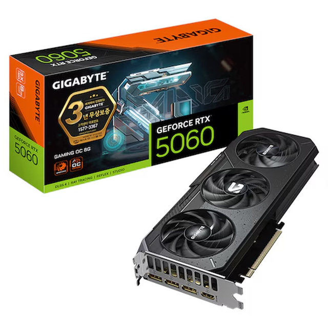 GIGABYTE 지포스 RTX 5060 GAMING OC D7 8GB 제이씨현.*