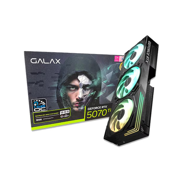  갤럭시 GALAX 지포스 RTX 5070 Ti EX GAMER BLACK OC D7 16GB--