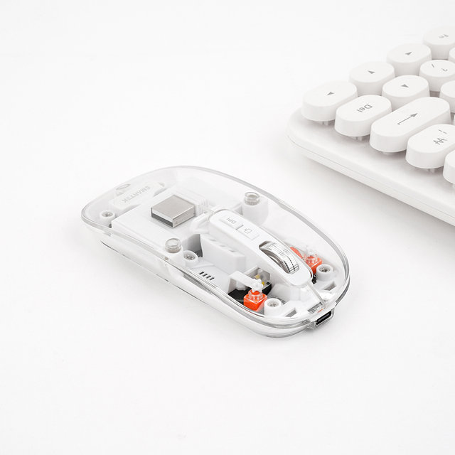 [한정특가] 인싸템 블루투스 2대 리시버 무선연결 블루투스 투명마우스 STM-IV100