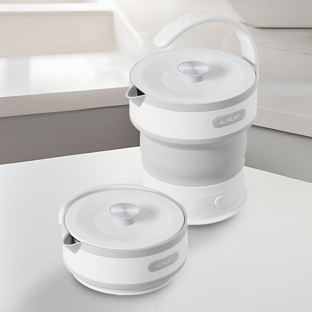 [카프] [본사]  휴대용 스텐304 실리콘 접이식 온수포트 I 편리한 손잡이 KF-PEO1