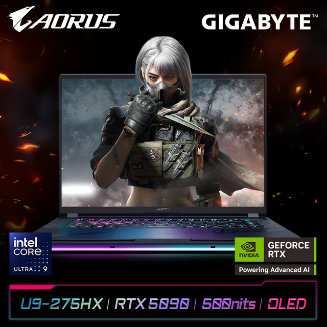 기가바이트 어로스 마스터 16 BZH 인텔 울트라9 RTX5090 OLED DCI-P3