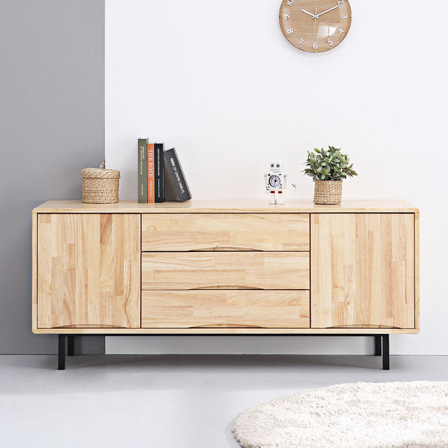 아듀 티비다이 TV장 원목 도어 높은 거실장 1500