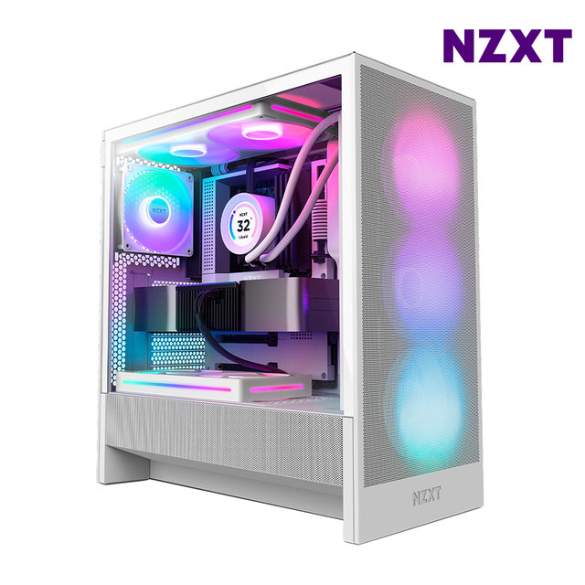 NZXT H5 FLOW RGB V2 화이트 PC케이스 미들타워케이스