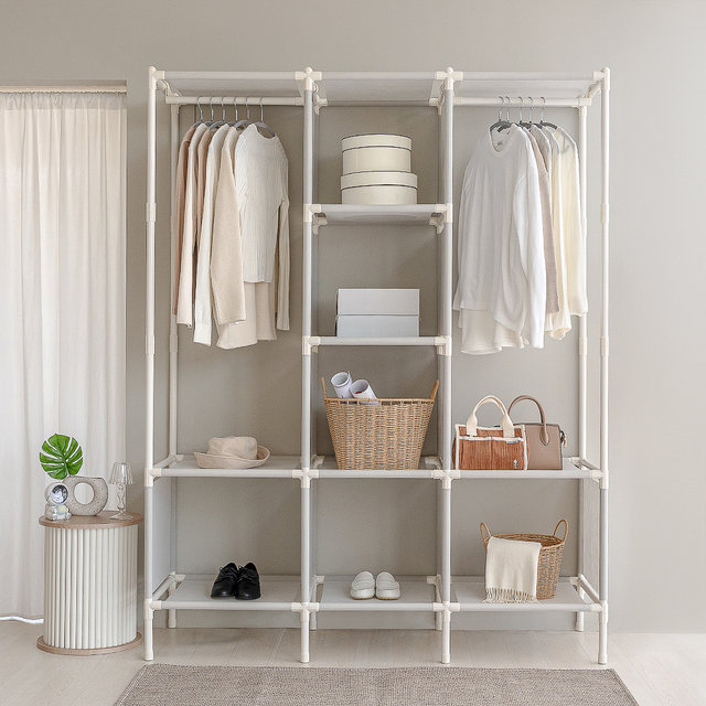 [비밀특가] 철제 무볼트 드레스룸 조립식 시스템 트리플 행거