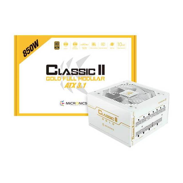 마이크로닉스 Classic II 850W 80PLUS 골드 풀모듈러 ATX3.1 화이트