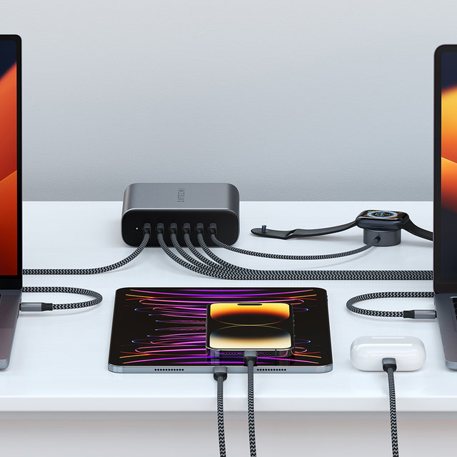 200W USB-C 6-PORT PD GaN CHARGER