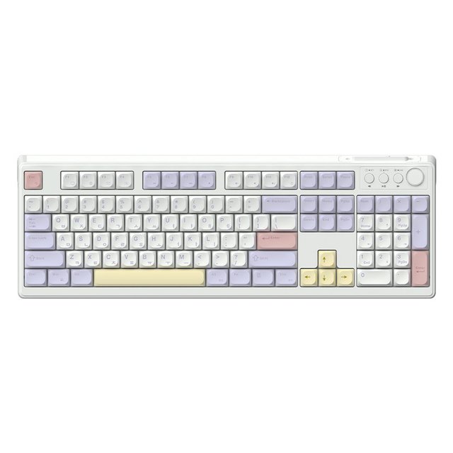 GK104 OfficeMaster 3모드 저소음 멤브레인 키보드 (퍼플하트)