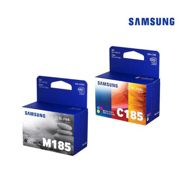 삼성 잉크 INK-M185 C185 검정 컬러 정품세트 SL-J1680 J1663 J1780