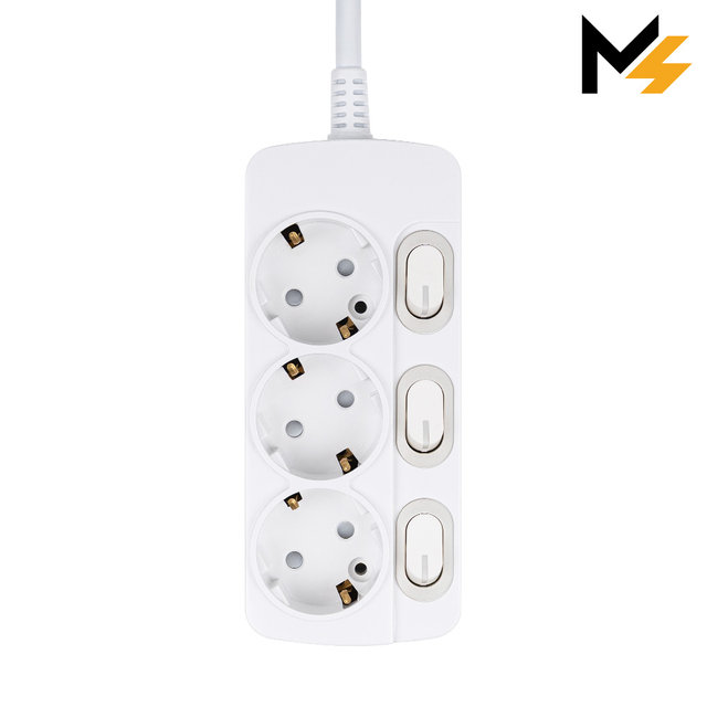 THE 슬림플러그 국산 개별 3구 멀티탭 납작 플러그 스위치 45cm