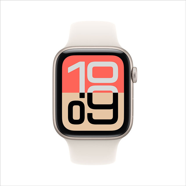 [1차예약ㅣ9/19 배송] 애플워치 SE 3 44mm , GPS (스타라이트 알루미늄 , 스타라이트 스포츠 밴드 , M/L)-[MEHJ4KH/A]