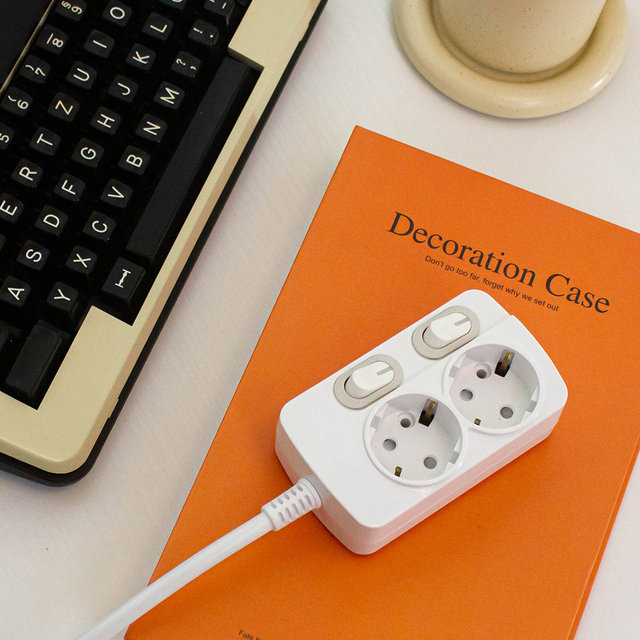 THE 슬림플러그 국산 개별 2구 멀티탭 납작 플러그 스위치 3m