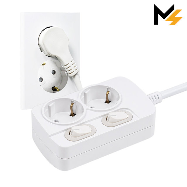 THE 슬림플러그 국산 개별 2구 멀티탭 납작 플러그 스위치 1.5m