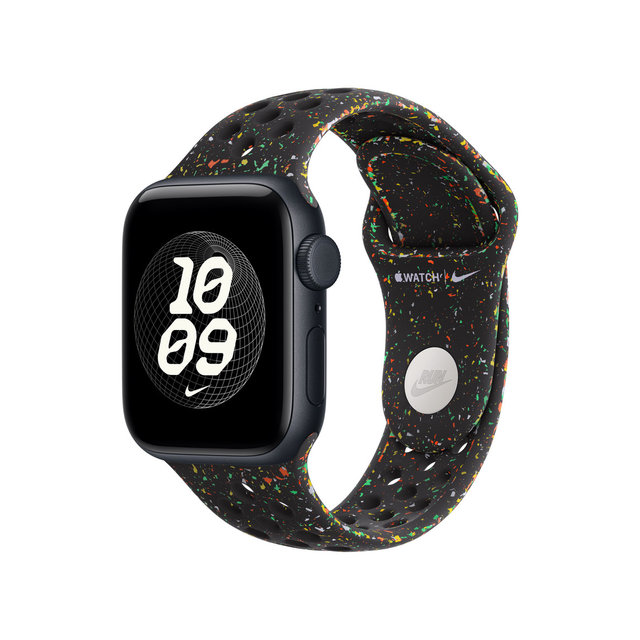 애플워치밴드 Nike 스포츠 밴드 40mm [미드나이트 블랙, S/M] - [MG9X4FE/A]