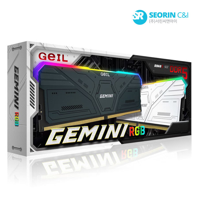 [서린공식] 게일 DDR5-6000 CL38 GEMINI RGB White 패키지 (32GB(16Gx2))