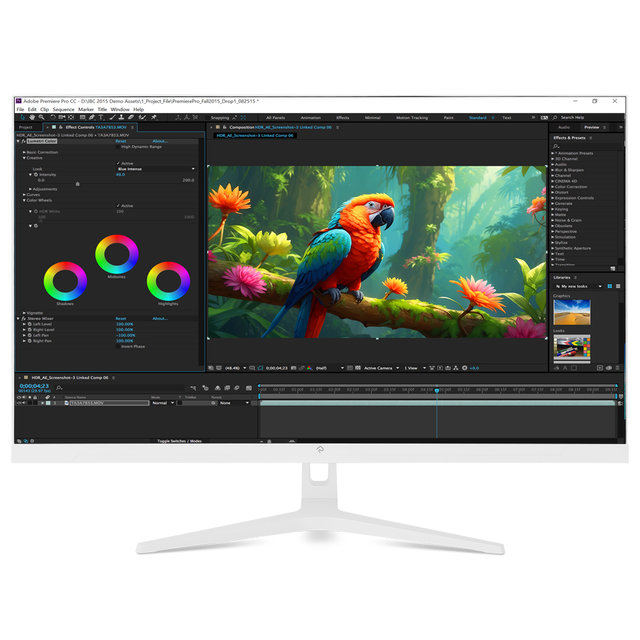 래안텍 BLAZE U3260CE 화이트 4K UHD IPS 베젤리스