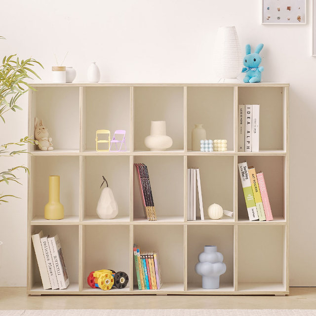 오즈 어린이 책장 유아 아기 키즈 교구장 3단 와이드