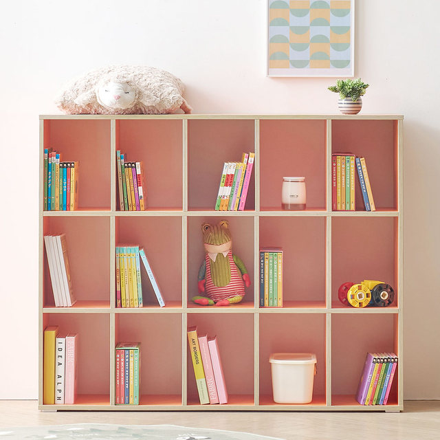 오즈 어린이 책장 유아 아기 키즈 교구장 3단 와이드