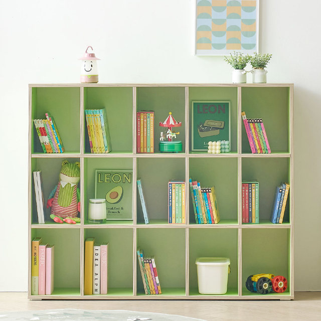오즈 어린이 책장 유아 아기 키즈 교구장 3단 와이드