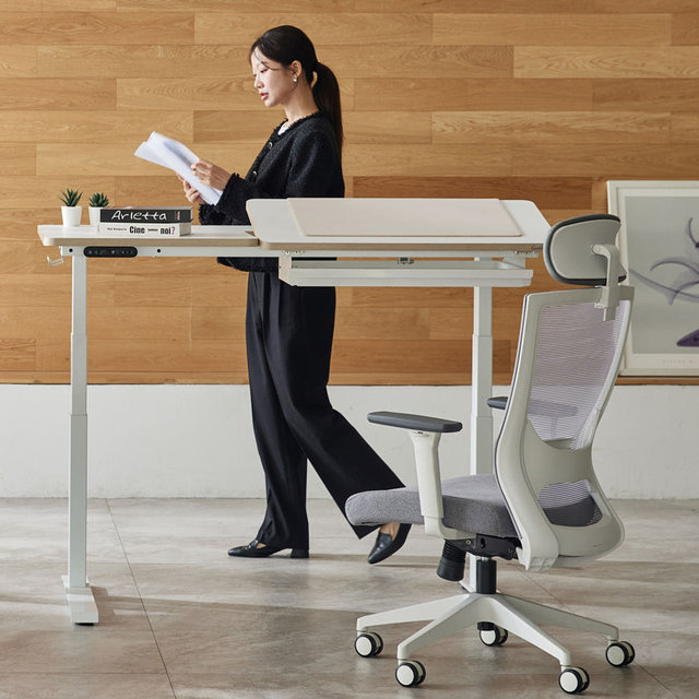 [비밀특가] 각도조절 전동 책상 듀얼모터 듀얼플러스 3STEP 1400 x 800