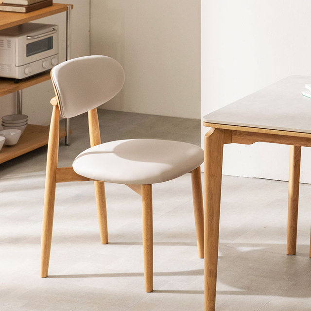 [비밀특가] 장인가구 해롤드 원목 가죽 편한 등받이 1인 카페 테이블 식탁 의자