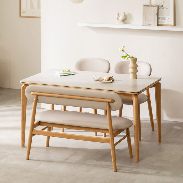 [비밀특가] 장인가구 해롤드 포세린 세라믹 다이닝 사각 4인 식탁 테이블 1400