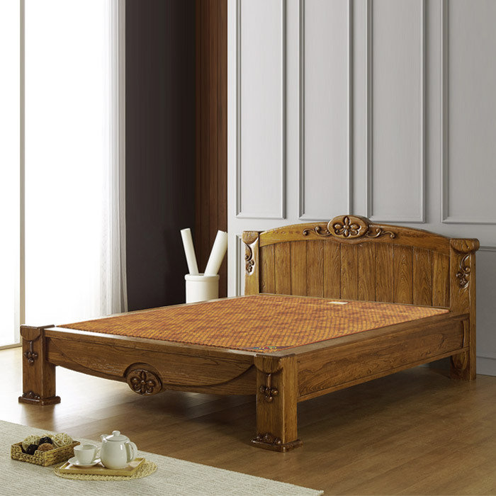 [보루네오]무선리모컨 황토어싱 온돌침대 (퀸) GC185