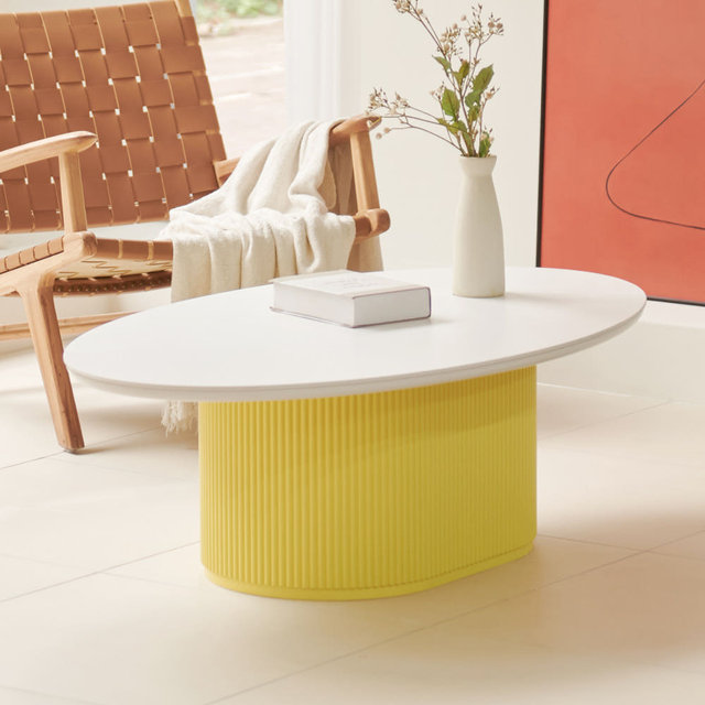 블랑드 밀크 세라믹 템바보드 거실 쇼파 테이블 보드형 1200