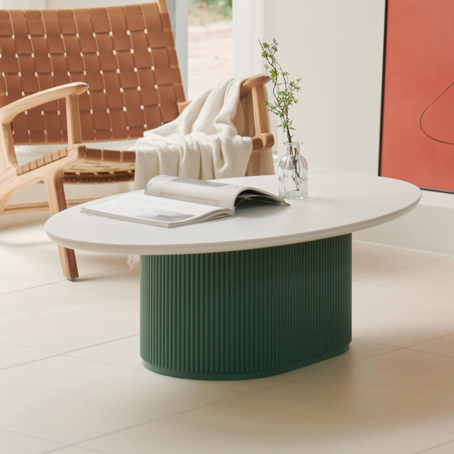 블랑드 밀크 세라믹 템바보드 거실 쇼파 테이블 보드형 1200