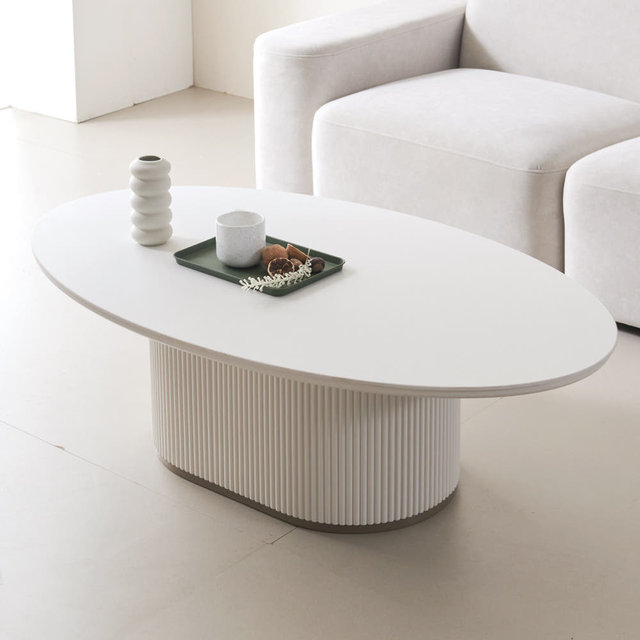 블랑드 밀크 세라믹 템바보드 거실 쇼파 테이블 보드형 1200