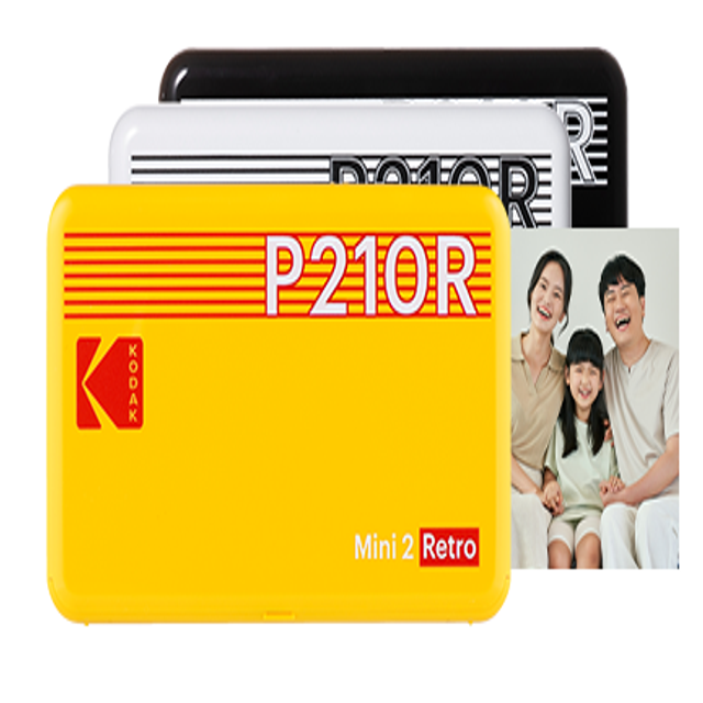 [중급 / 서울역롯데마트점] 코닥 미니2 레트로 휴대용 포토프린터_옐로우(진열용_판매X) DP-KODAK_P210RY