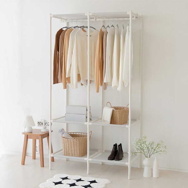 [비밀특가] 철제 무볼트 드레스룸 조립식 시스템 더블 행거