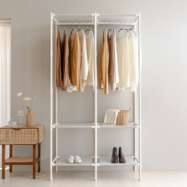 [비밀특가] 철제 무볼트 드레스룸 조립식 시스템 더블 행거