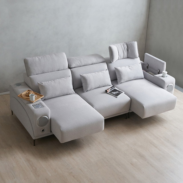 미노 모션소파 전동 리클라이너 4인용 패브릭 고급형