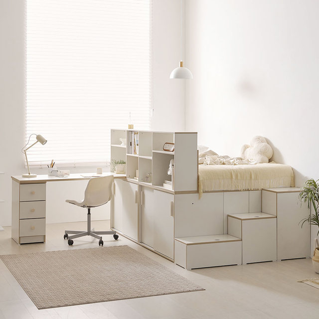 포포 수납침대 SS 빅수납 대용량 벙커 파티션 침대