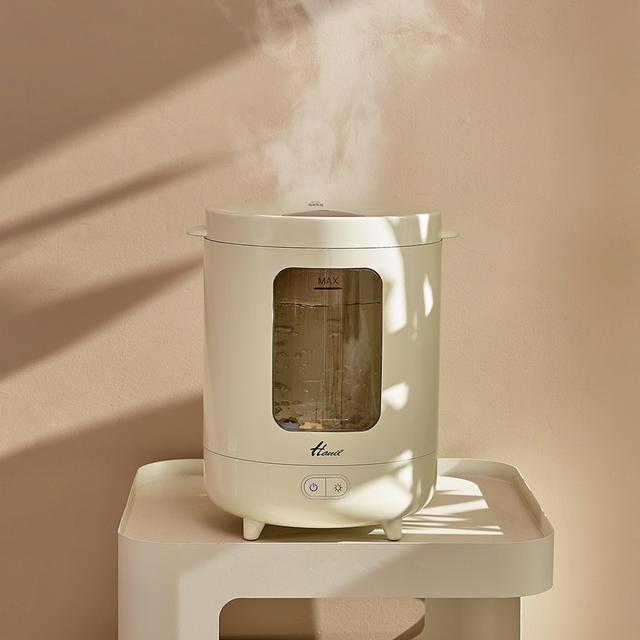 한일 물멍 이지필 글라스 가열식 가습기 신생아 아기 HGSP-IY70 (3L, 무드등, 아이보리)