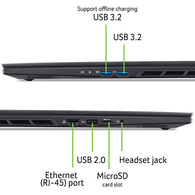 에이서 니트로 16S 슬림 AI AN16S-61-R96T 16인치 게이밍노트북 AMD Ryzen 7 350 RTX5060