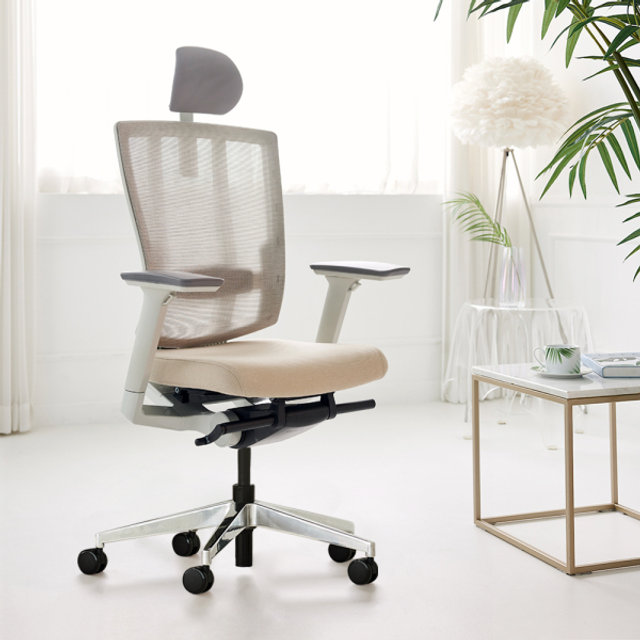 [단독상품] [다운로드 13% 쿠폰] 듀오백 브라보 BR-200CW 알루미늄베이스 메쉬 컴퓨터 책상 의자