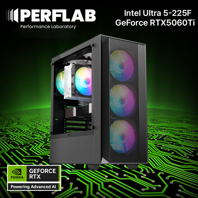 인텔 Ultra 5-225F RTX 5060Ti 8GB 32GB 1TB 게이밍 컴퓨터 데스크탑 