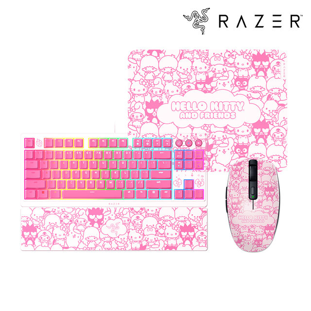 레이저 오로치V2 + 오나타 V3 TKL + 기간투스 V2 M 헬로키티 세트