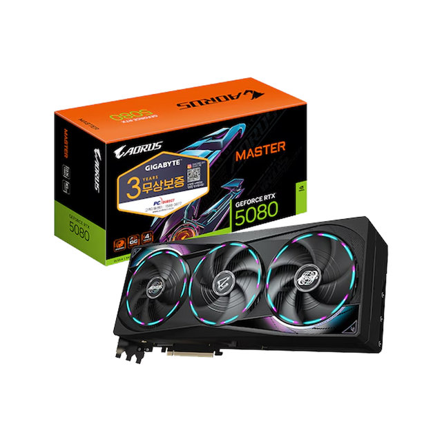 기가바이트 AORUS 지포스 RTX 5080 MASTER D7 16GB 피씨디렉트/