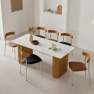 오르다 사각 고급우레탄도장 템바보드 1600세라믹식탁+의자6개세트  6인용