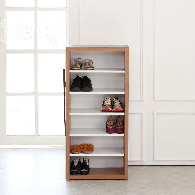 [착불배송 상세확인] H6910 6단 틈새 오픈 신발장 570 3colors