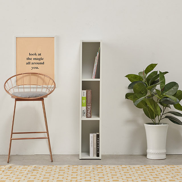 [착불배송 상세확인] H6641 3단 틈새 수납장 200 1color