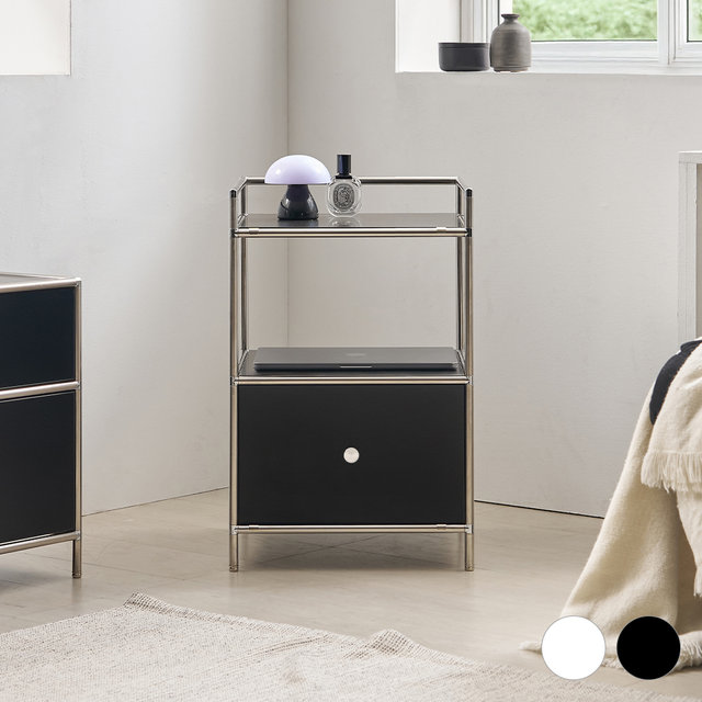 [비밀특가] 벨리에 베어 400 미드센츄리 철제 모듈 협탁 하부 서랍장 E0등급