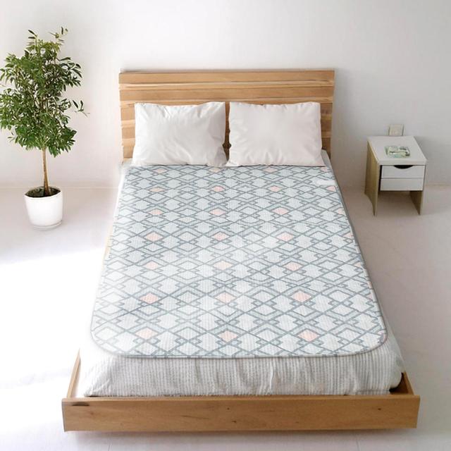 일월 체크그레이 워셔블 전기매트 카본매트 싱글 IW-KM95S-A