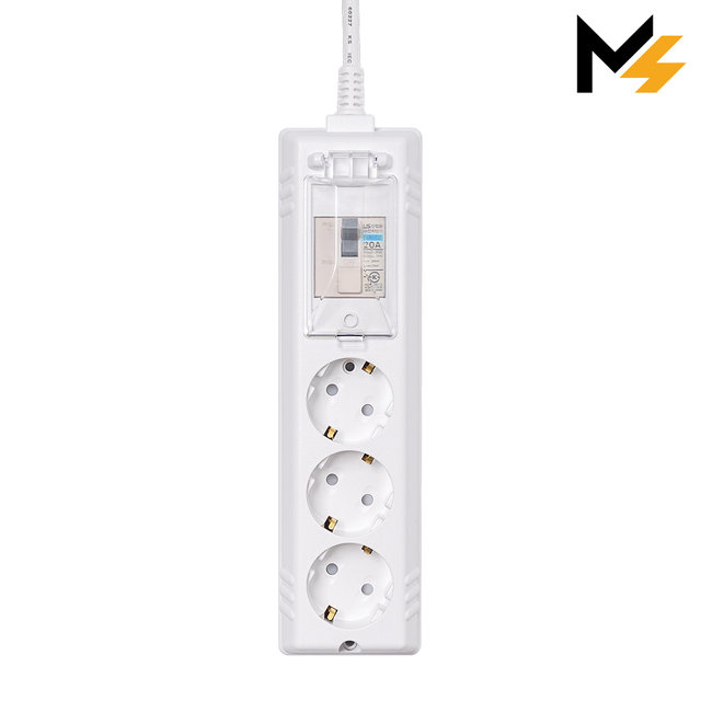 슬림플러그 국산 고용량 에어컨 히터 세탁기 과부하차단 배선차단 3구 45cm